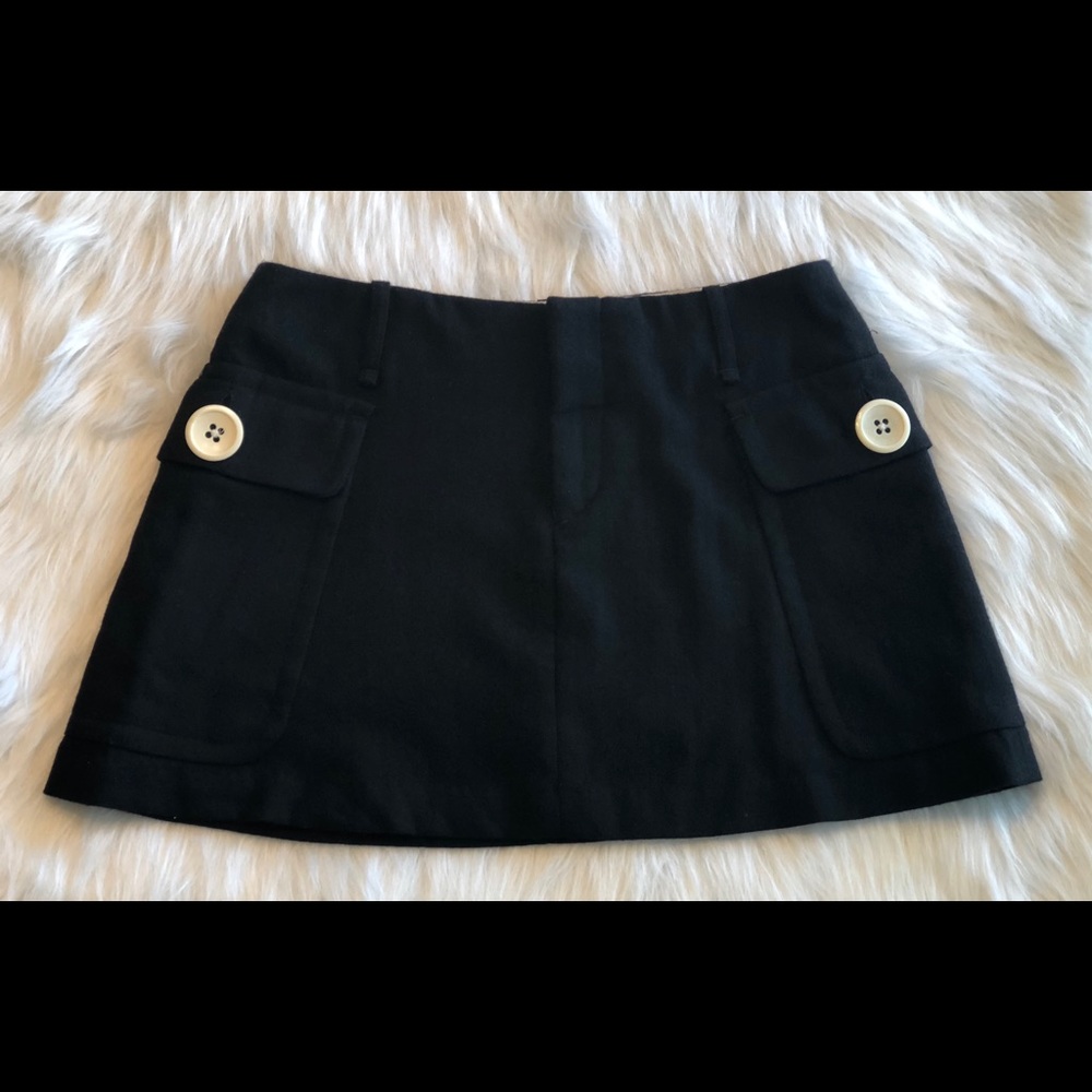 Rag & Bone black wool mini skirt Like New size 25